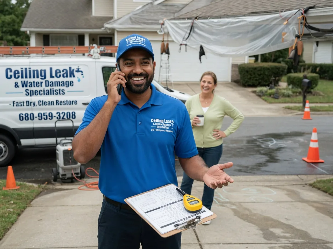 Ceiling Leak Cleanup Farmland, IN FAQs
